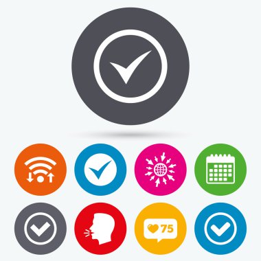 Kontrol işaret. Onay kutusunu onaylayın simgeler.