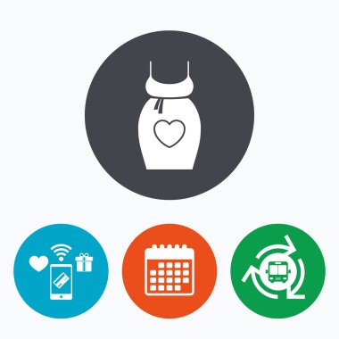 Hamile kadın elbise işareti