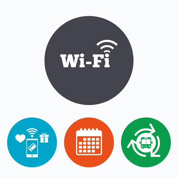 Signo wifi gratuito. Símbolo Wifi . — Vector de stock