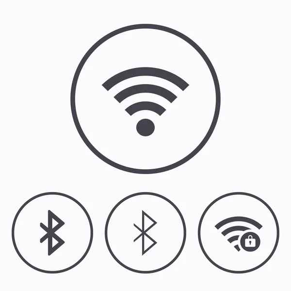 Icône Wifi et Bluetooth . — Image vectorielle