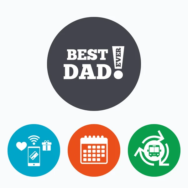 Best father ever sign — Stock Vector