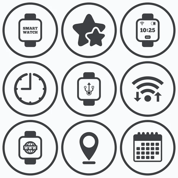 Smart watch icons. — Stock Vector
