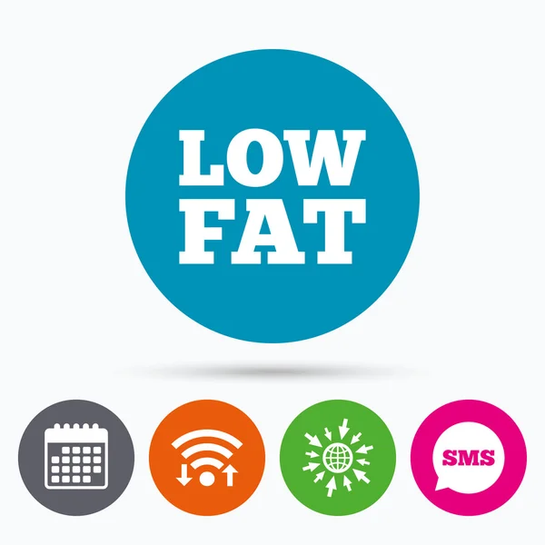 Low fat sign icon. — Stock Vector