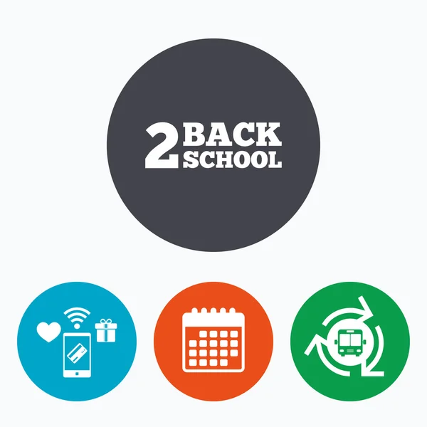 Back to school sign icon. — Stock Vector