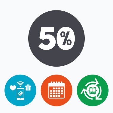 yüzde 50 indirim işareti 