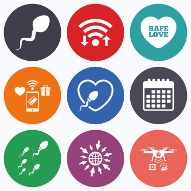 Sperm simgeler. Döllenme veya döllenme işaretleri