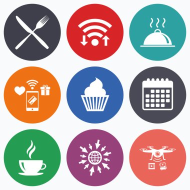 Gıda simgeler. kek cupcake sembolü.