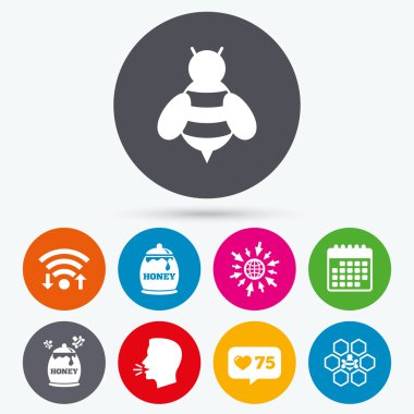 Tatlım simgesi. Arılar petek hücreleri