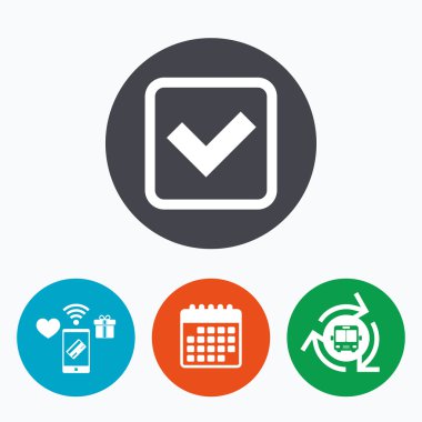 onay işareti işareti simgesi. 