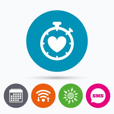 Kalp Zamanlayıcı işareti simgesi.