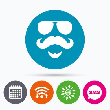 Bıyık ve gözlük işareti