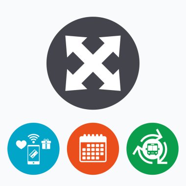 tam ekran işareti simgesi. ok simgesi.