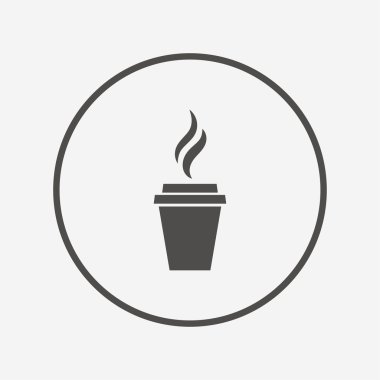 Kahve cam işareti simgesi. 