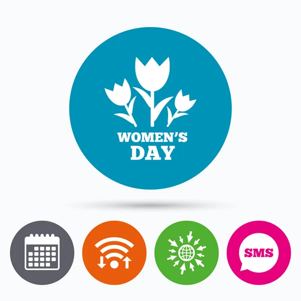 8 Março Assinatura do Dia da Mulher — Vetor de Stock