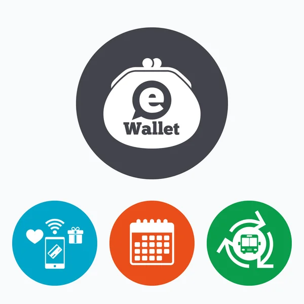 Ewallet 기호 아이콘. — 스톡 벡터