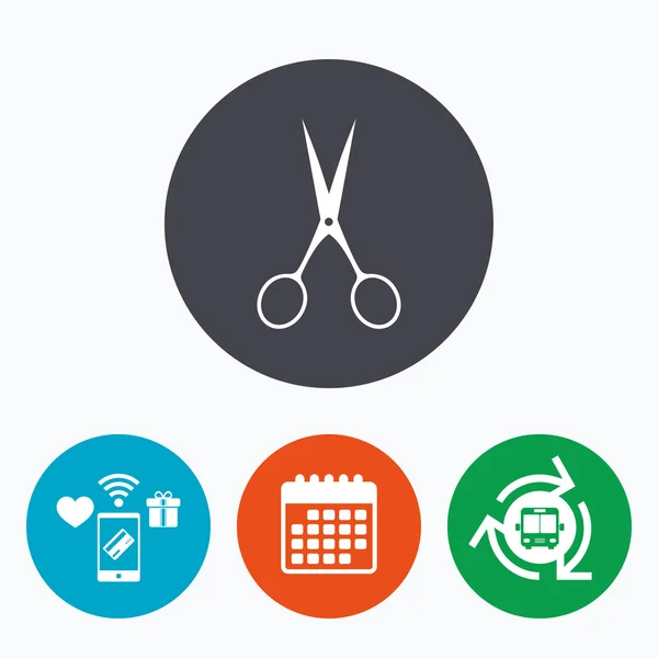 Scissors hairdresser sign icon. — Stock Vector