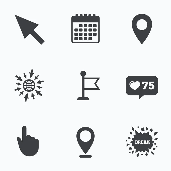 Muis cursor pictogram. — Stockvector