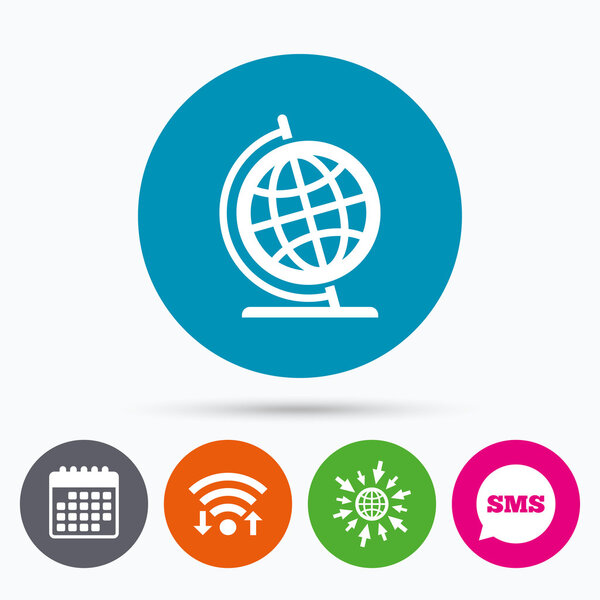 Знак знака глобуса. Географический символ
.