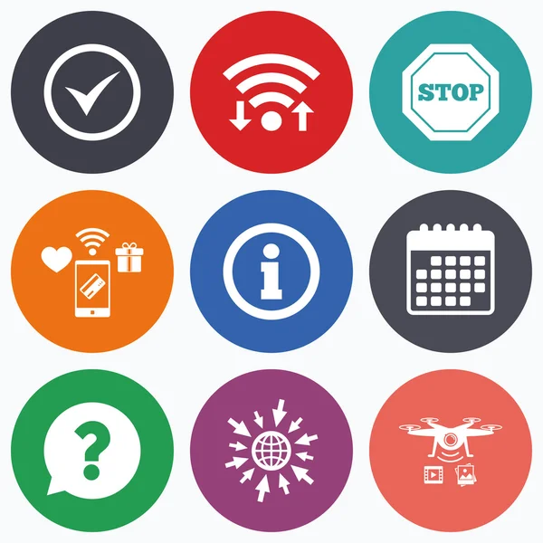 bilgi simgeleri. Dur yasağı sembolü.