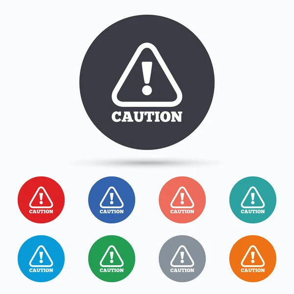 Attention caution signs — Stock Vector