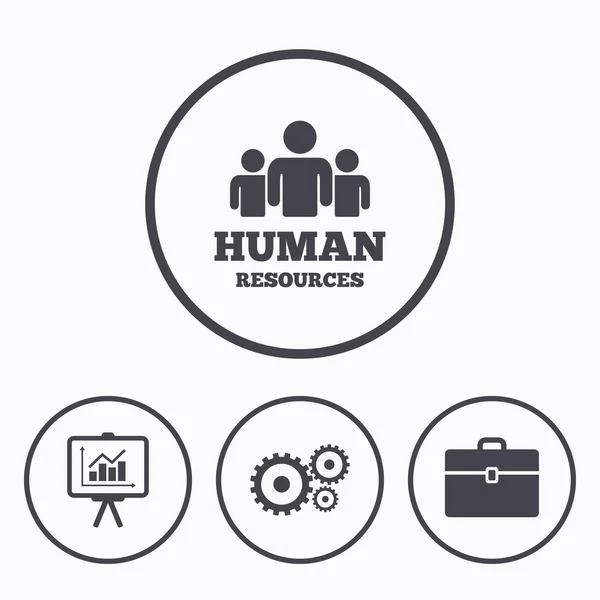 Emberi erőforrások és az üzleti. Board bemutatása — Stock Vector