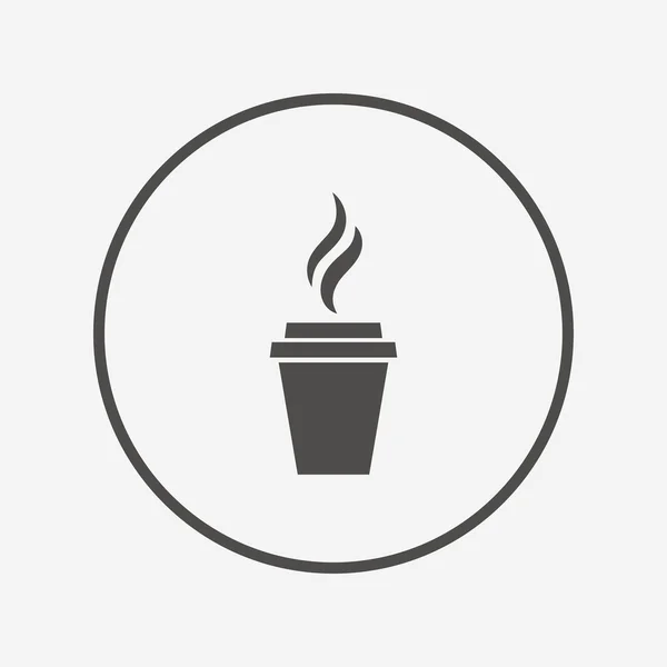 Icona segno di vetro caffè . — Vettoriale Stock