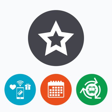 Yıldız işareti simgesi. En sevdiğim düğmesini.