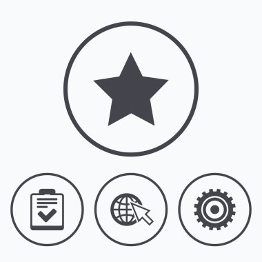 Yıldız ve küre işaretleri. 