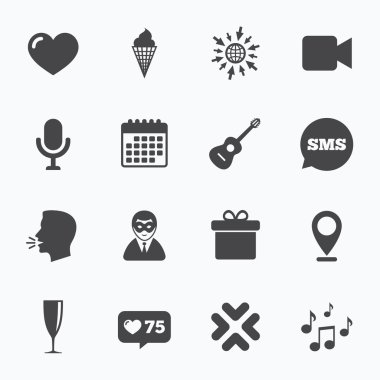 Parti kutlama, doğum günü simgeler.