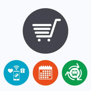 alışveriş sepeti işareti simgesi. 