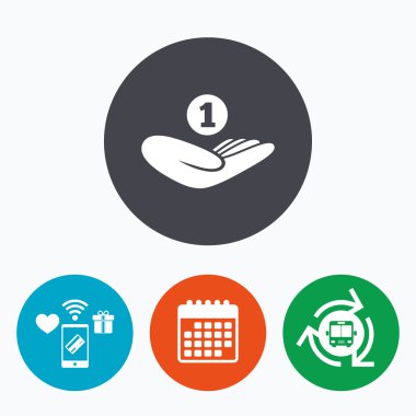 Bağış el işareti simgesi.