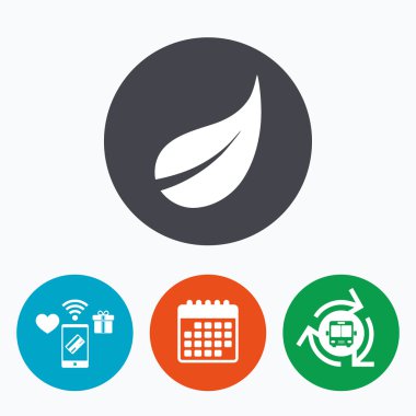 Yaprak işareti simgesi.