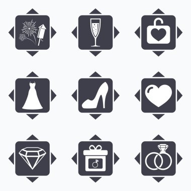 Düğün, nişan simgeler.