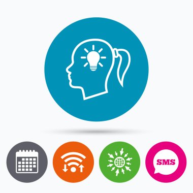 Lamba ampul işareti ile baş