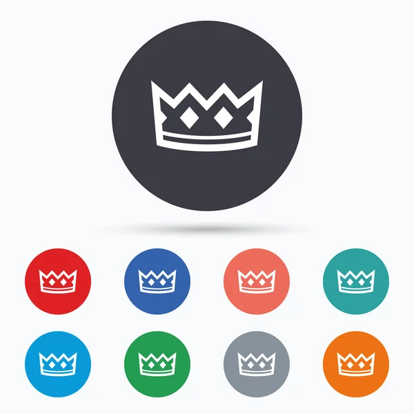 Crown tecken ikonen. — Stock vektor