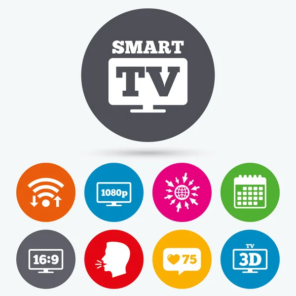 Smart TV mode icon. — Stock Vector