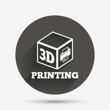 3D baskı işareti simgesi. 