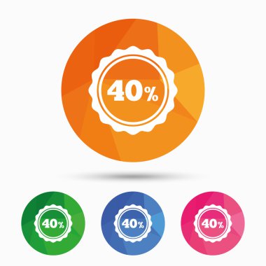 yüzde 40 indirim işaretleri