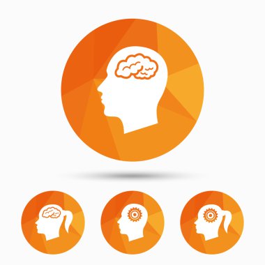 Beyin simgesiyle baş. 