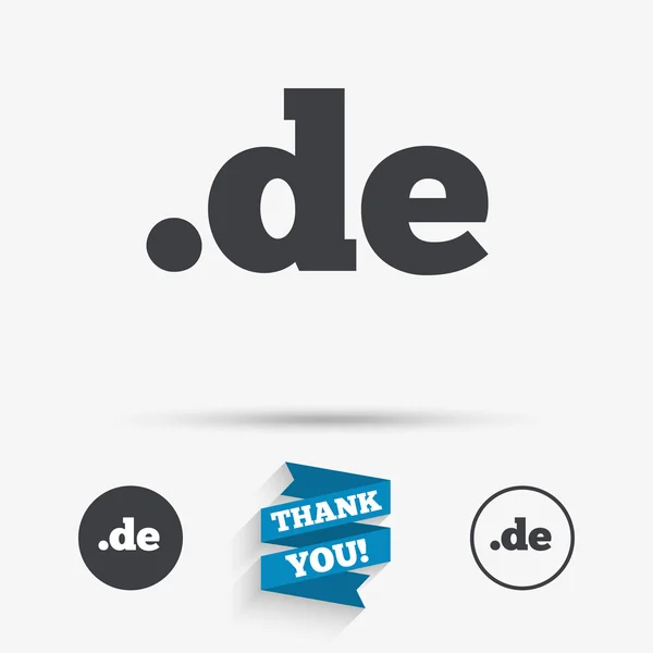 Знак домена DE . — стоковый вектор