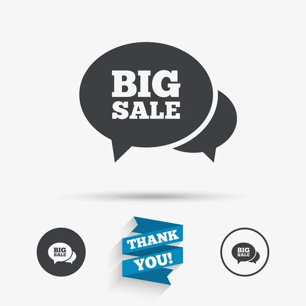 Chat Big sale sign icon — Wektor stockowy