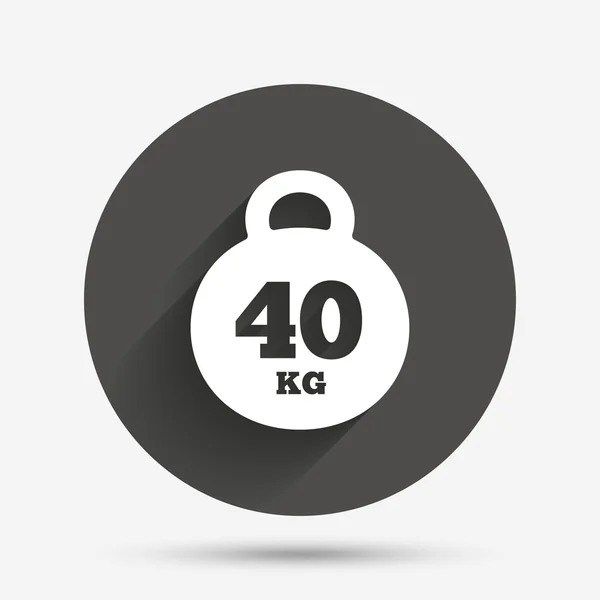 Ikona znak wagi. 40 kg — Wektor stockowy