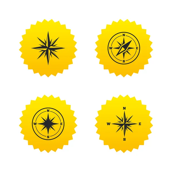 Windrose navigation icons. — Stock Vector