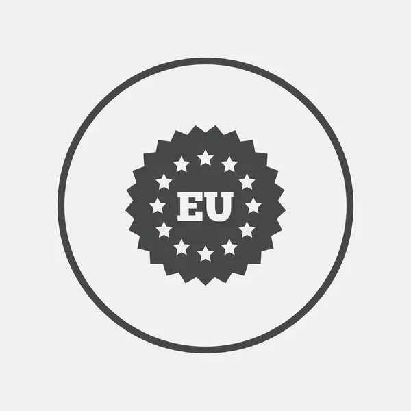 Het pictogram van de Europese Unie. EU — Stockvector