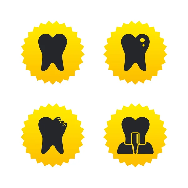 Ikony opieki dentystycznej. — Wektor stockowy