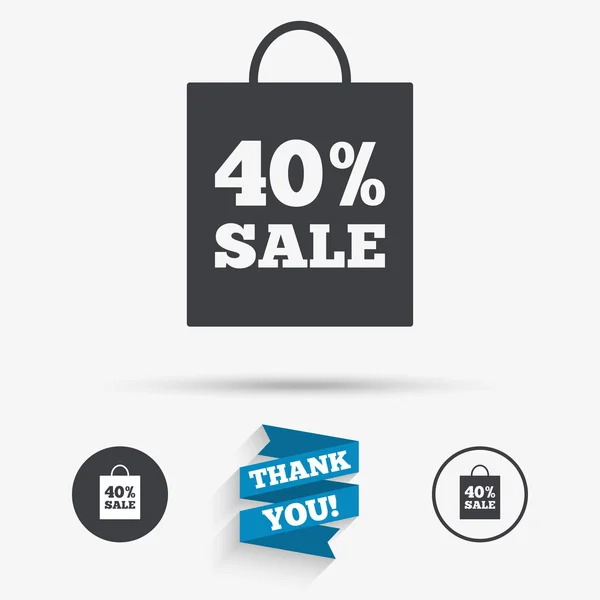 40 percent sale bag — Stock Vector