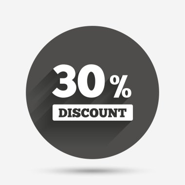 yüzde 30 indirim işareti 