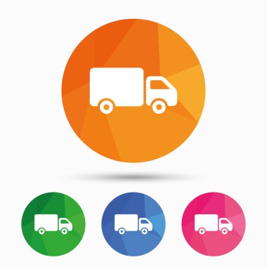 Teslimat kamyonu işareti simgesi.