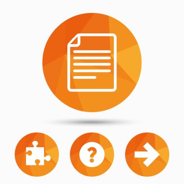 Soru işareti ve bulmaca işaretleri.