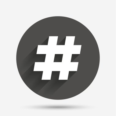 hashtag işareti simgesi.  